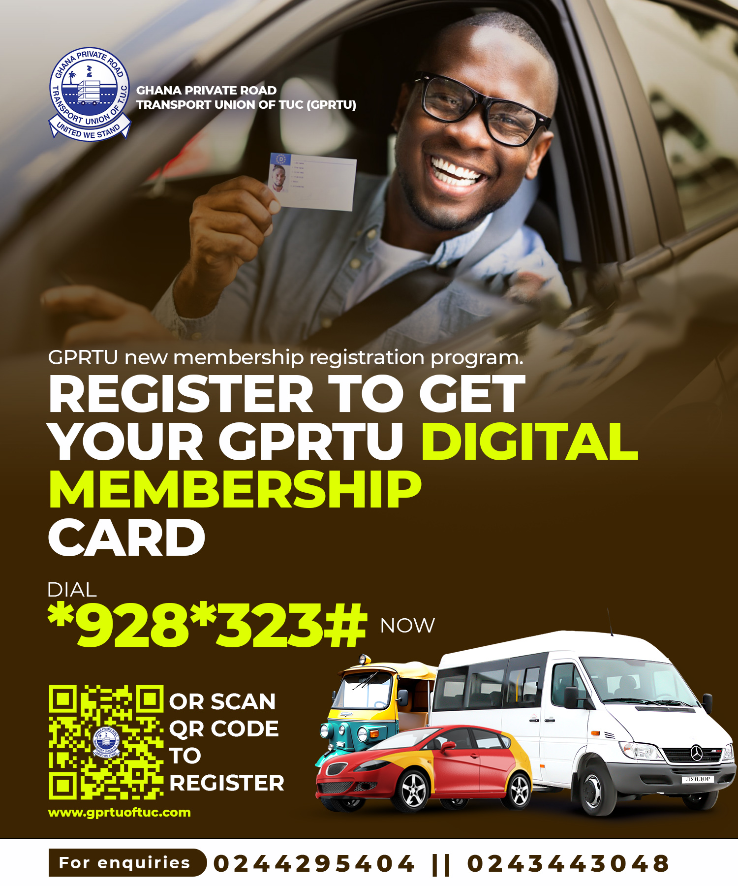 GPRTU Square Registration Card - Design 1